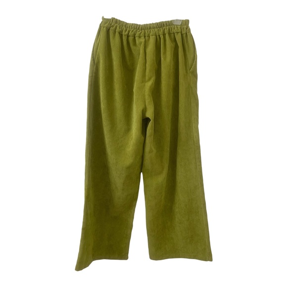 Vintage High -Waisted Baggy Pleated Corduroy Wide Leg Trouser Pants - Picture 3 of 11